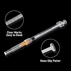 1cc/ml Luer Lock Syringe with 25G 1in Needle