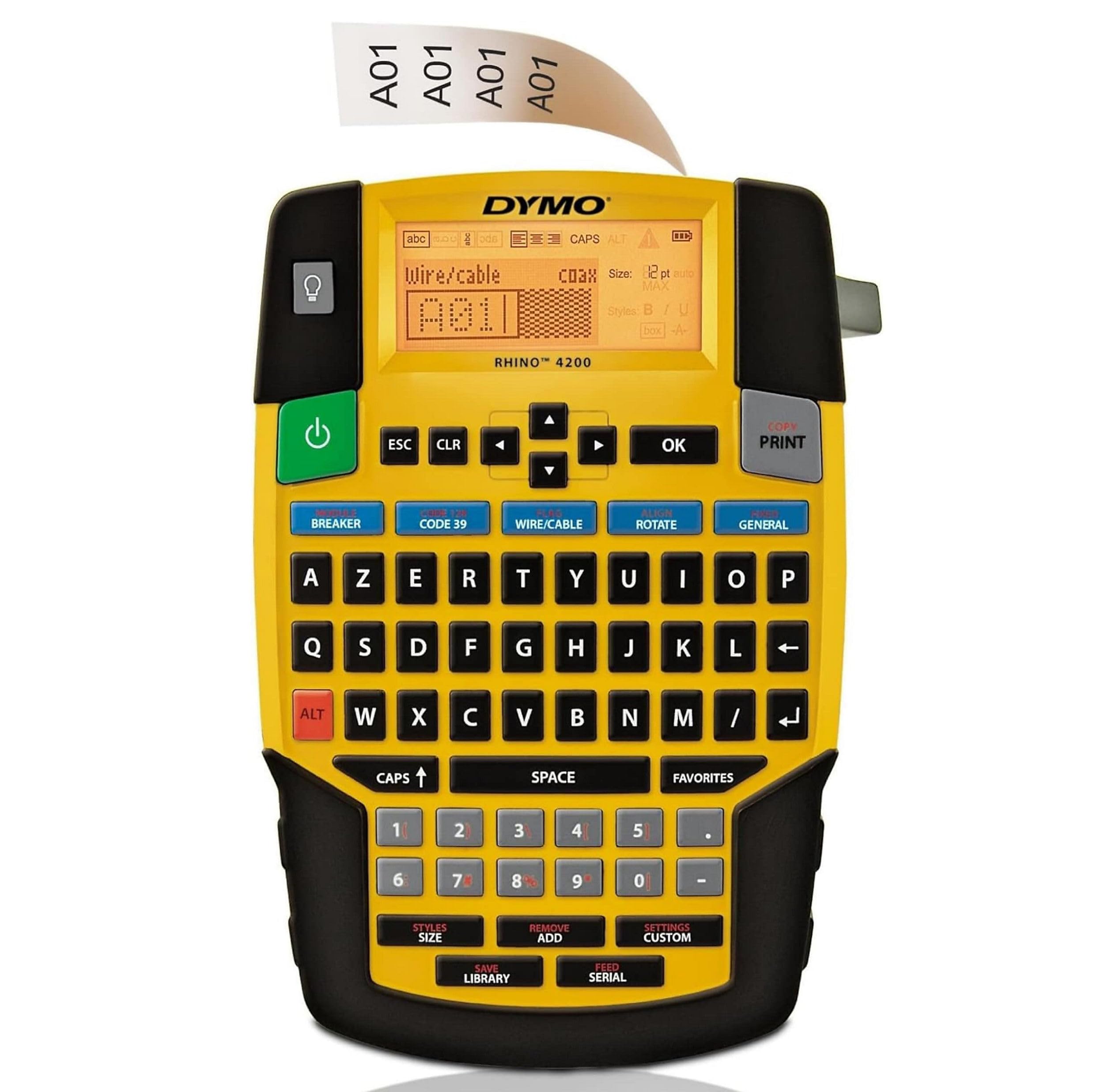 Dymo Rhino 4200 Professional Portable Electronic Label Printer, AZERTY Keyboard