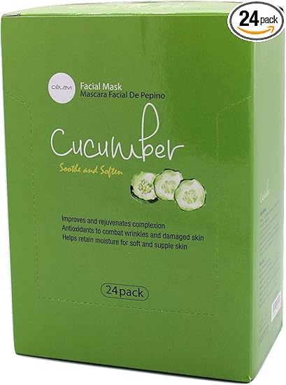 Download Amazon Com Celavi Essence Facial Mask Paper Sheet Korea Skin Care Moisturizing 24 Pack Cucumber Health Personal Care PSD Mockup Templates