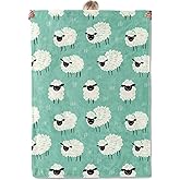 Aonimonis Sheep Pattern Throw Blanket Gifts for Women, Soft Fuzzy Warm Cozy Flannel Blankets for Bedroom, Travel, Couch, Home Decor 50x60 in