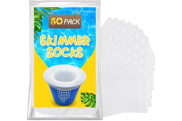 ROMIVO 50 Pack Pool Filter Socks for Skimmer, Skimmer Inground Or Above Ground Filter, Ultra Fine Mesh Screen Liner Basket So