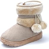 Yeeteepot Girls Boys Snow Boots Kids Warm Winter Boots Toddler Plush Booties Fur Lined Non-Slip Shoes (Toddler/Little Kid/Big Kid)