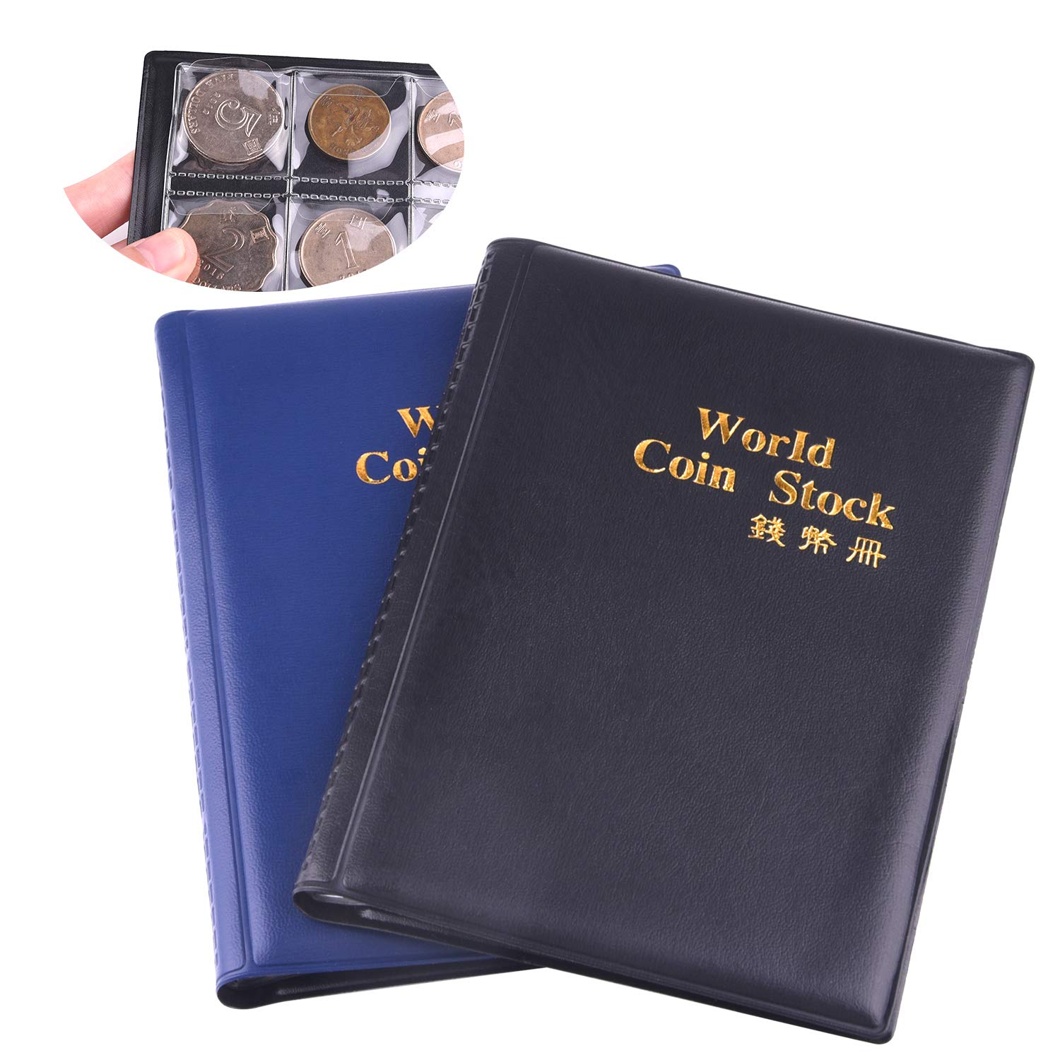 TUPARKA 2 Pack Coin Collection Album 240 Coin Holders Can Hold 50P and 1 Pound Coins