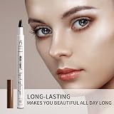 Music Flower Eyebrow Pencil Reddish Brown Waterproof Brow Pen 4 Micro-Fork Tips view 7