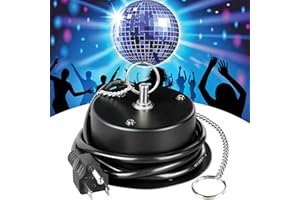 1 RPM Slow Speed Disco Ball Motor Heavy Duty Mirror Ball Electric Motor Rotator Supports 4'' - 12'' Balls for Dj Party Light 
