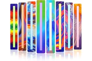 CENSEN 16 Pieces Reading Guide Strips for Kids Dyslexia Tools Reading Rulers for Kids Children Highlighter Reading Trackers Teacher Education Classroom Supplies (Fresh Style)