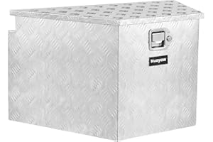 HUAYAW 39 Inch Aluminum Trailer Tongue Tool Box, Heavy Duty Utility Truck Tool Storage Box with Lock and 2 Keys, for Trailers, ATVs, RVs