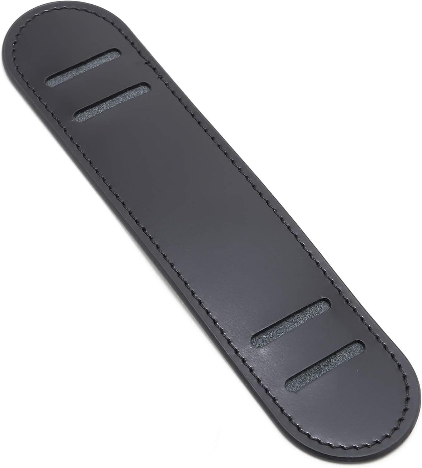 black leather shoulder strap