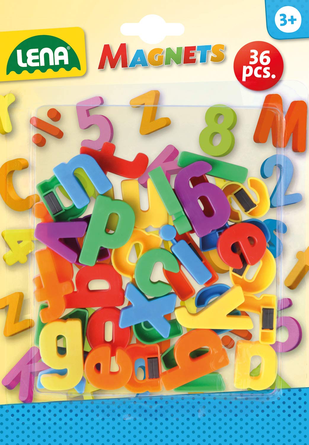 SIMM Spielwaren Lena 65746 – Magnetic Lower Case Letters, Pack of 36, approx. 3 cm.
