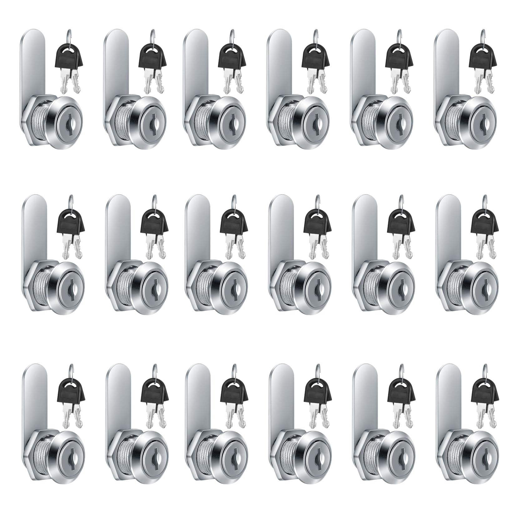 Photo 1 of HexinYigjly 6 Pieces cam Lock File Cabinet Cylinder Cam Lock (1 Key Opens All), 5/8 Inch Keyed Cylinder, for Security File Drawer Mailbox RV Camper Door Storage Toolbox Replacement Tool -The Same Key