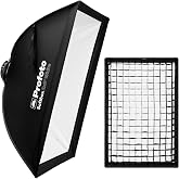 Profoto 2x3-Feet Rectangular Heat-Resistant Softbox Bundle (White Interior) | Softgrid with 50-Degree Light Spread Limit, Recessed Front, (2 items)