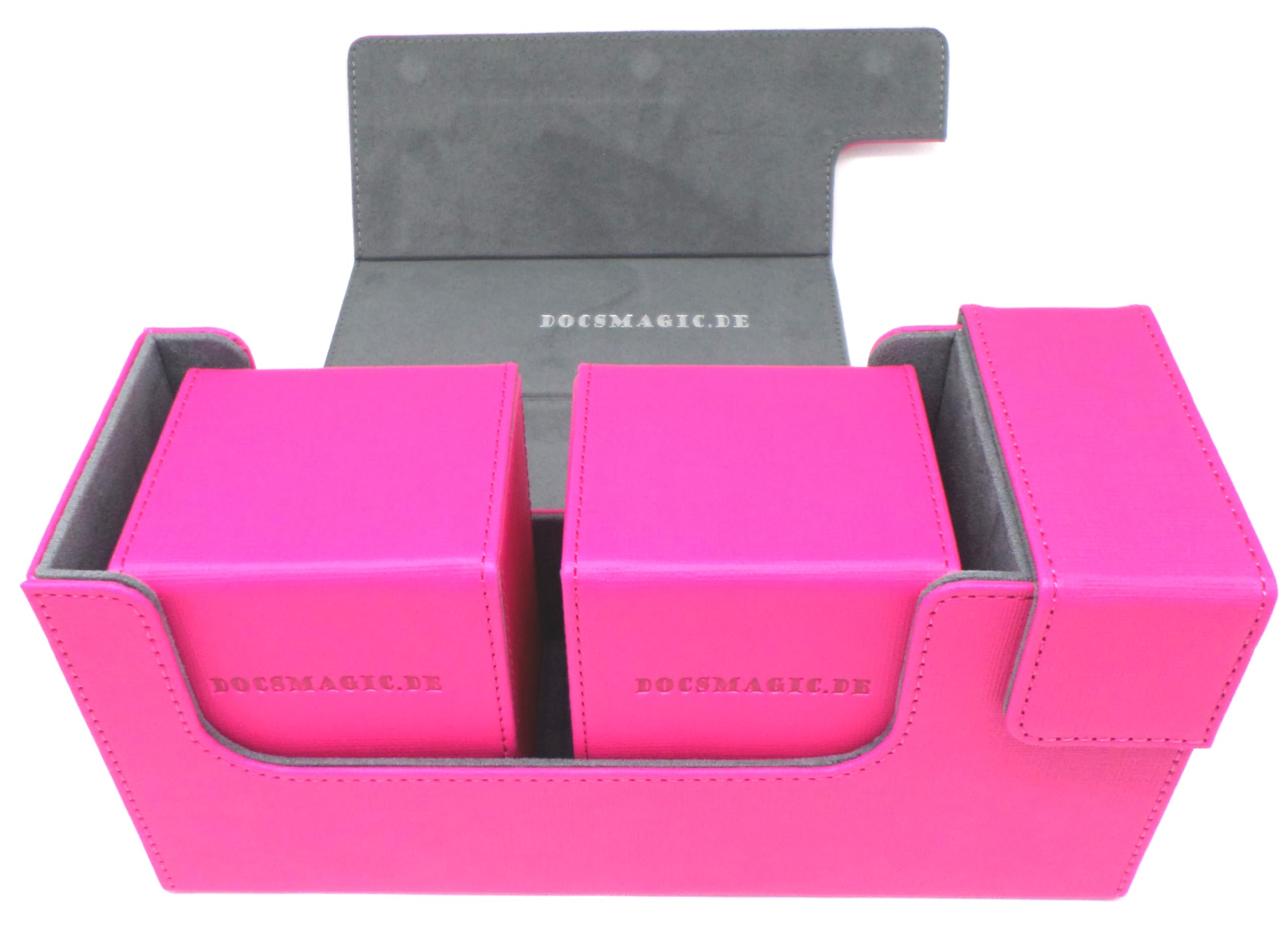 docsmagic.de Premium Magnetic Tray Long Box Pink Small + 2 Flip Boxes
