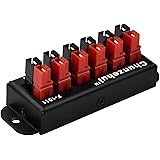Chunzehui F-1011 6-Position 45A Power Pole Distribution Block Module, Connector Power Splitter Distributor Source Strip.