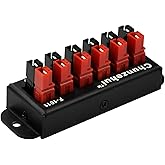 Chunzehui F-1011 6-Position 45A Power Pole Distribution Block Module, Connector Power Splitter Distributor Source Strip.