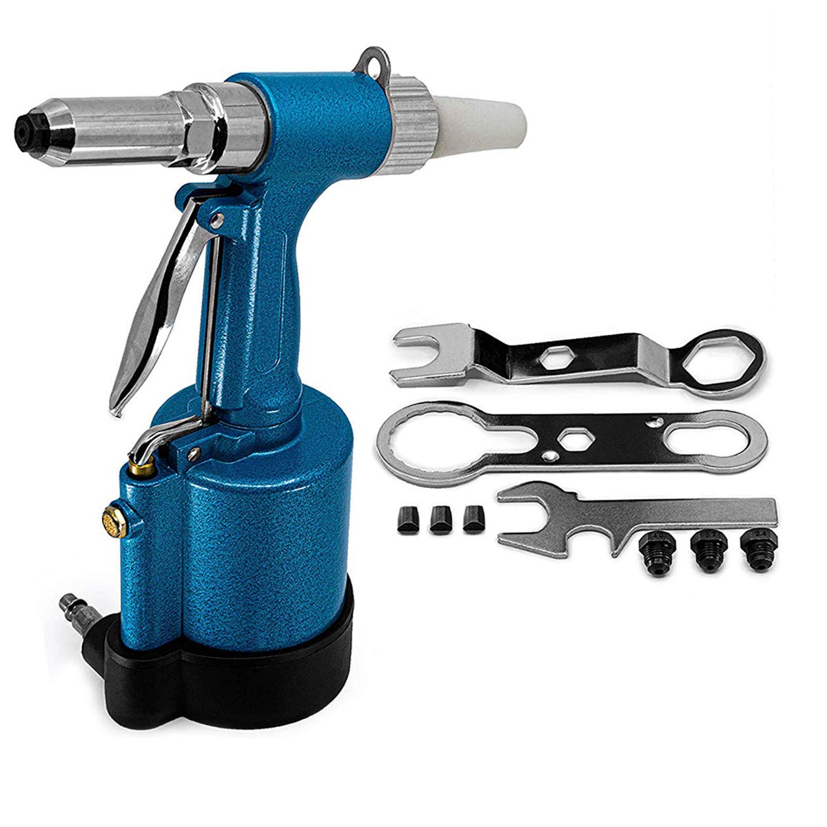 Air Rivet Gun, MASO Heavy Duty Air Riveter Power 3/16, 5/32 1/8 3/32" Sizes, 2.4-4.8mm