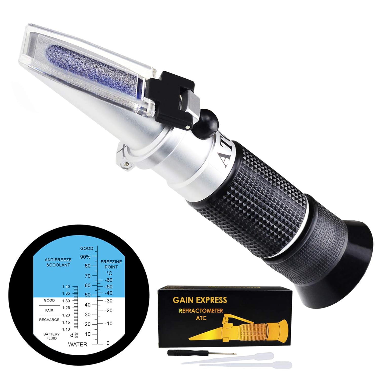 5in1 Automotive Battery Antifreeze Refractometer ATC for Specific