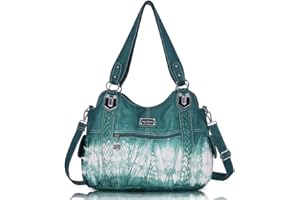 Angel Barcelo Roomy Fashion Hobo Womens Handbags Ladies Purse Satchel Shoulder Bags Tote Washed Leather Bag