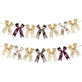 KatchOn, Pre-Strung Bow Ribbon Garland - Pack of 2, 10 Ft | Hanging Bow Banner for Bachelorette Party Decorations Modern Bridal Shower Decor | Valentines Day Decorations | Galentines Day Decorations