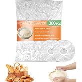 Shower Caps for Sourdough Bread, 200pcs Plastic Bowl Covers for Proofing | Fits Bowls Up to 11",Food Fresh Keeping Reusable Bags,Sourdough Essentials
