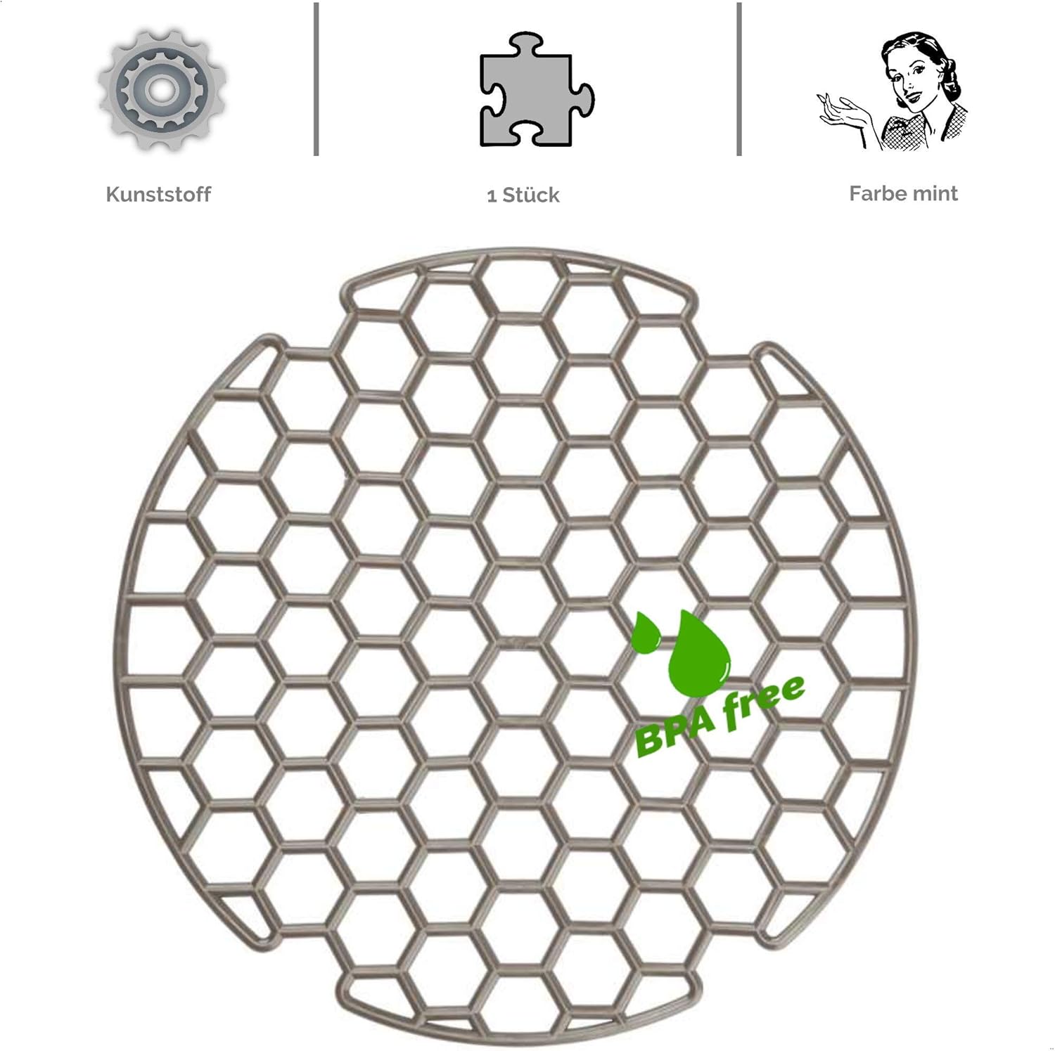Abtropfmatte Antirutschmatte auch für Schubladen Schutzmatte rund für