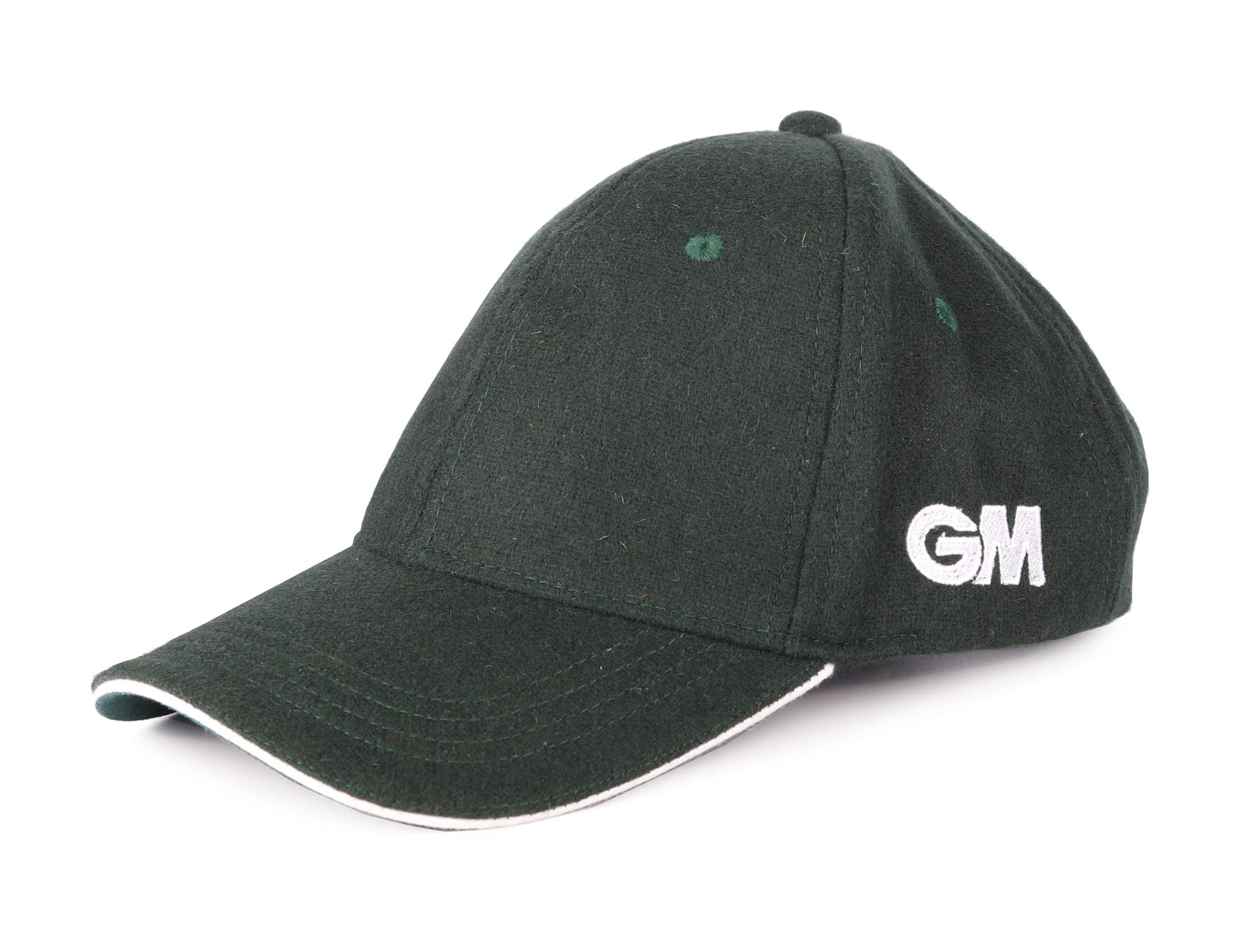 Gunn & Moore GM | Cricket Hat | Cricket Cap | Pre-Shaped Two-Tone Peak | Brushed Twill | Easi-Fit Hook-and-Loop Fastener | One Size Fits All | 51-63 cm Circumference | Green