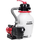 CIPU 12-inch Sand Filter Pump System for Above Ground Pools, 0.35HP 115V Pool Sand Filter with 4-Way Valve