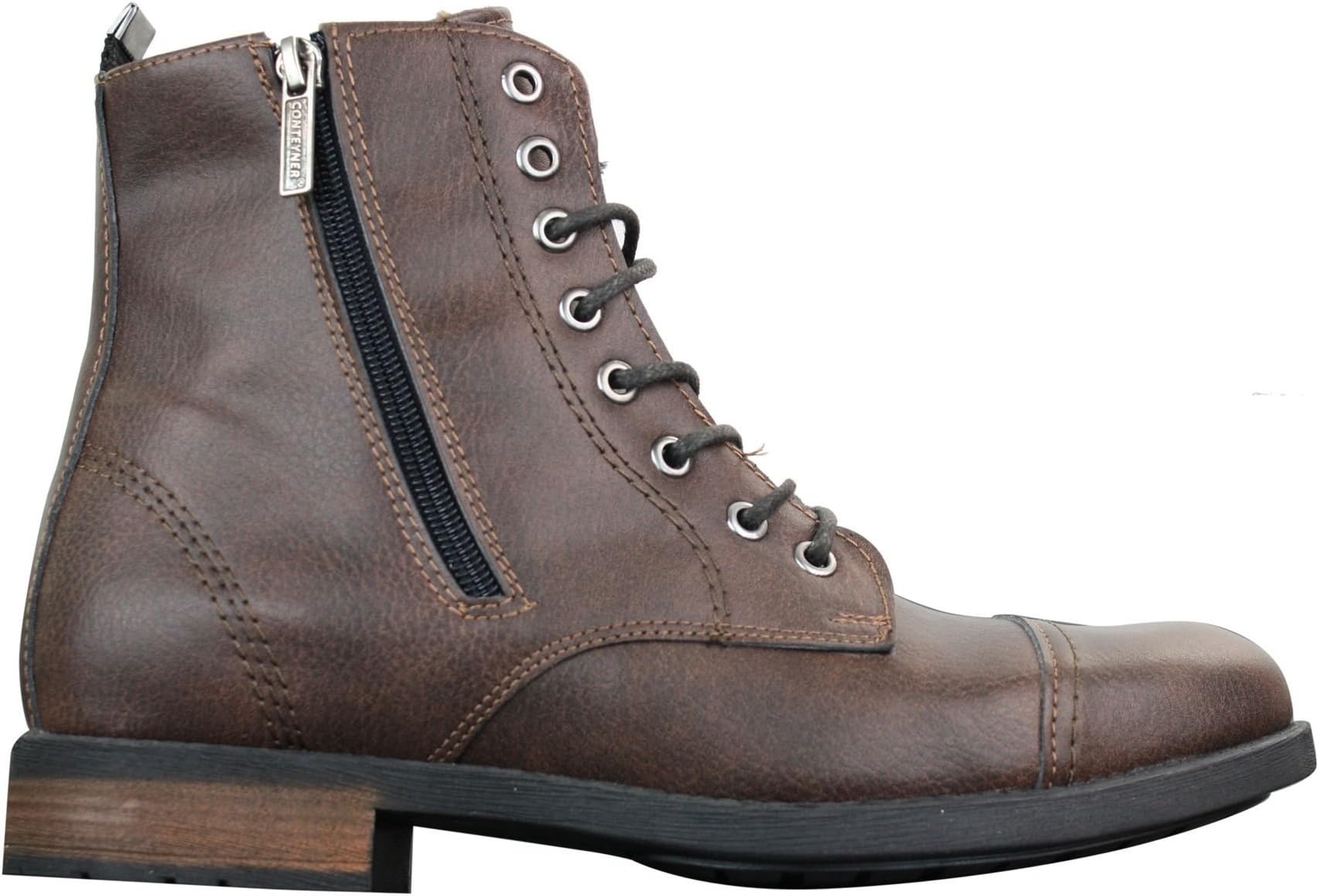 Tamboga Mens Smart Casual Laced Zip Military Army Hiking Retro Vintage Combat Boots