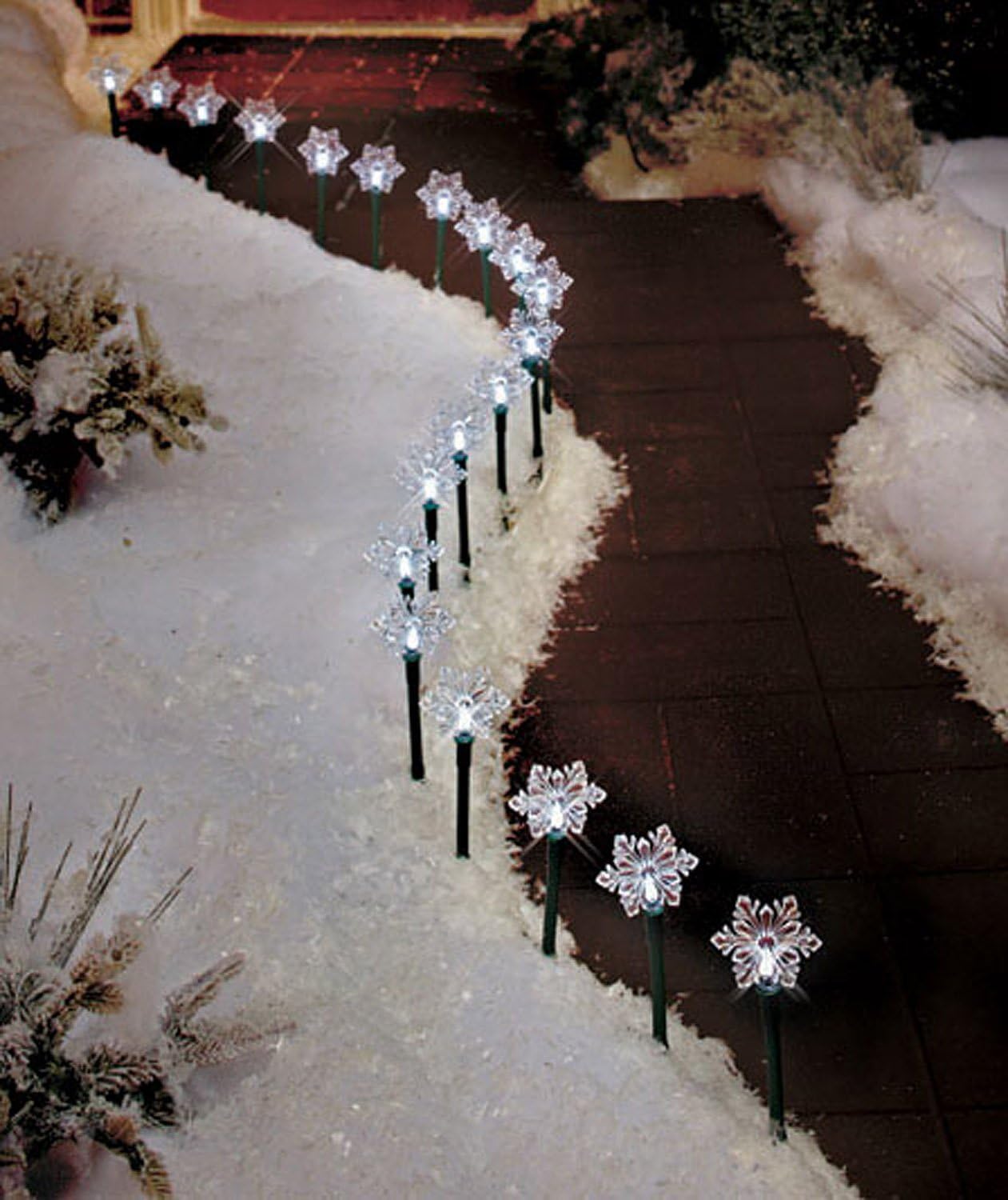 20Pc. Solar Snowflake Path Light Set, Solar Powered Amazon.ca Patio