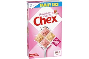 Strawberry Vanilla Chex Cereal, Gluten Free Breakfast Cereal, Made with Whole Grain, Family Size, 19.8 oz
