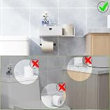 HapiRm Toilet Roll Holder With Drawer Shelf Self Adhesive Wall Mounted view 5