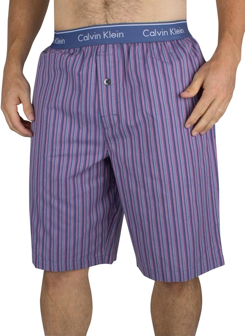 Amazon.com: Calvin Klein Stripe Woven Pyjama Shorts, Casper Blue X-Large Casper Blue: Clothing