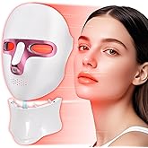 GANOEL Red Light Therapy Mask & Neck – 7-Color LED Face & Neck Light Therapy, Cordless & Rechargeable, Ergonomic Design, Portable Skincare Set for Anti-Aging, Skin Brightening, and Rejuvenation