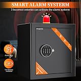 WASJOYE Safe Box Digital Keypad Large 42L Security Cabinet with 20mm Steel Bolts view 5