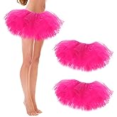 3 Pack Women Teens Adult Tutu Skirt, 5 Layers Puffy Classic Tulle Tutus Skirts for Women Ballet Run Party Halloween Costume
