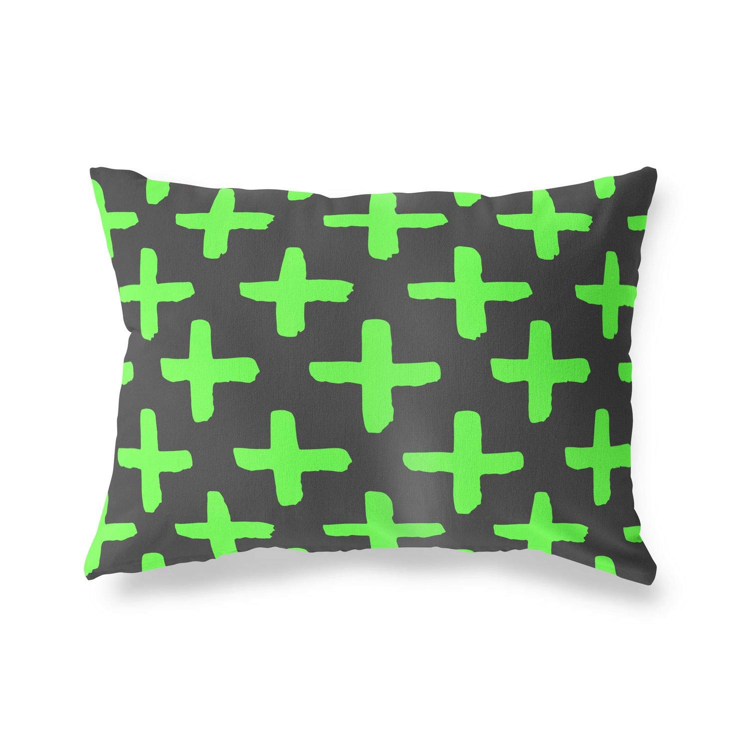 BonaMaison Decorative Cushion Cover, Neon Green Fume Throw Pillow Covers, Home Decorative Pillowcases for Livingroom, Sofa, Bedroom, Size: 45X60 Cm - Designed and Manufactured in Turkey