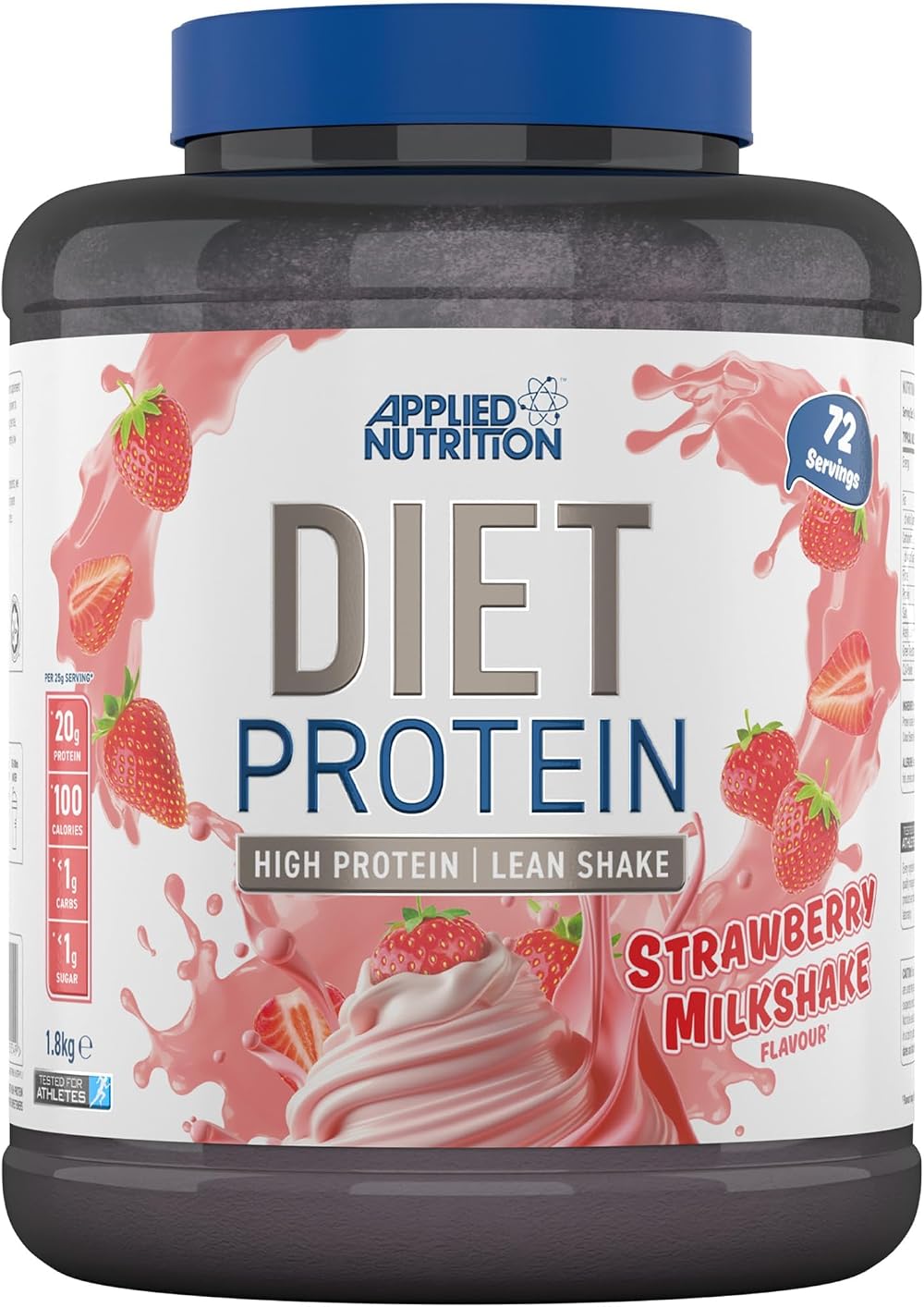 Applied Nutrition Diet Whey High Protein Powder 1.8kg Strawberry