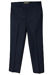 Spring Notion Boys' Flat Front Dress Pants 18 Navy