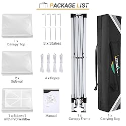 COBIZI 10x10 Pop Up Canopy Tent with Removable