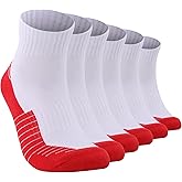 Begrily Mens Cotton Athletic Ankle Socks - 6/8 Pack Thick Cushion Low Cut Sock Comfortable for Running Sport Casual Work