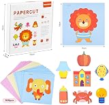 ASTARON 2 Kids Safety Scissors with 100 Pcs Paper Cuttings Crafts Set view 2