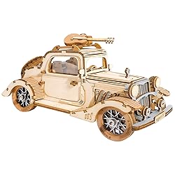 ROBOTIME 3D Wooden Puzzles Car DIY Model Kits to