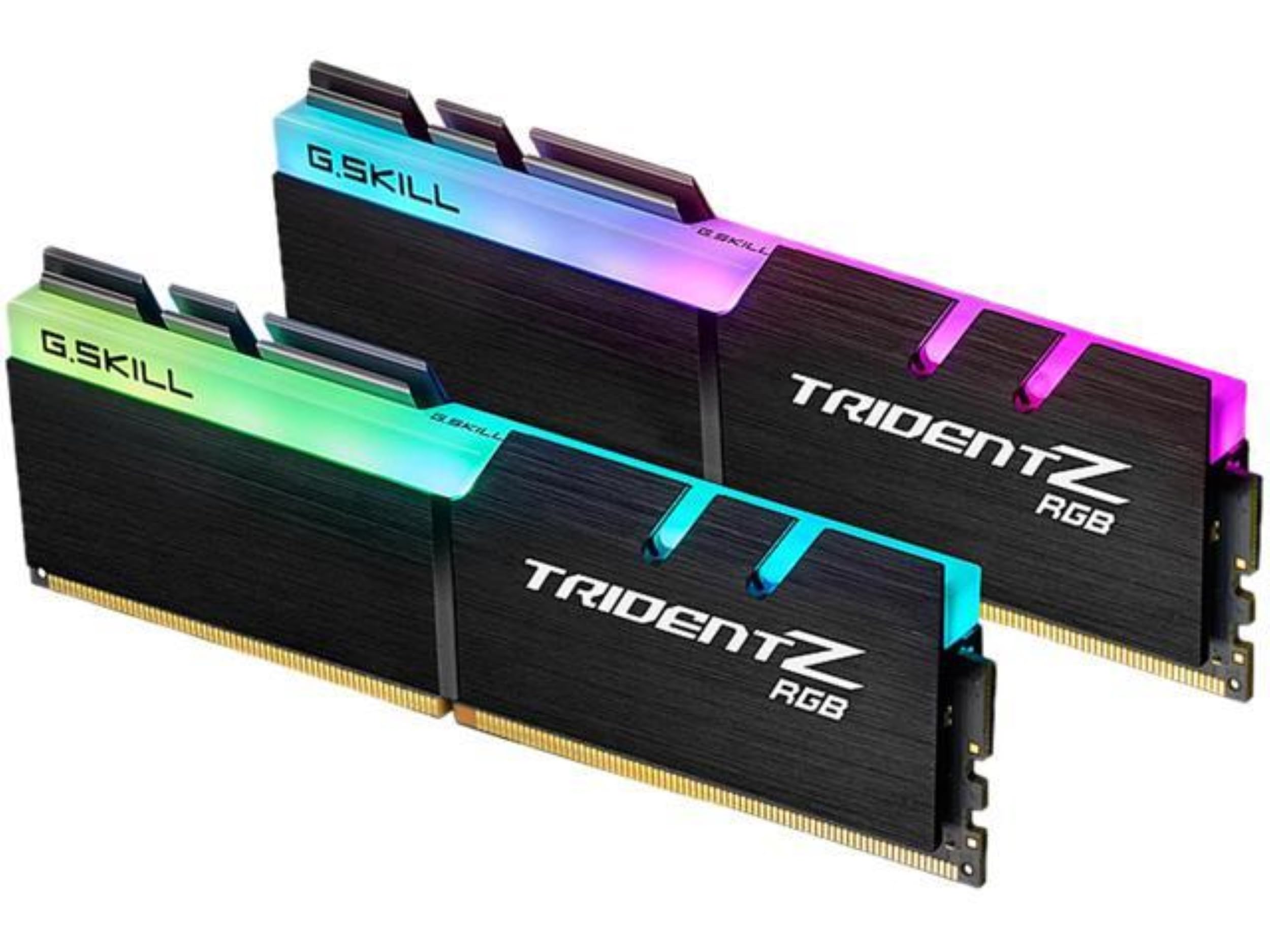 G.SKILL F4-3600C17D-32GTZR 32 GB (16 GB x 2) Trident Z RGB Series DDR4 3600 MHz Dual Channel Memory Kit - Black with full length RGB LED light bar CL17 — image 1