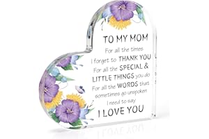 ARIDANTRP Mother's Day Gifts for Mom from Daughter Son, Birthday Gift for Mom, Mother‘s Day Gift Ideas Acrylic Desk Decor Thanksgiving Birthday Valentines Gifts for Mom Presents for Mom
