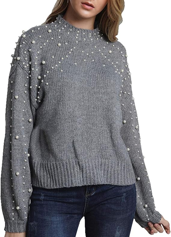 pullover damen perlen