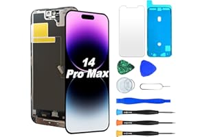 NB+ Replacement Screen for iPhone 14 Pro Max LCD Retina Fully HD+ Display Digitizer with Fully Repair Tool Kits, Screen Protector, Waterproof Tape