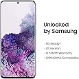 Samsung Galaxy S20 5G Factory Unlocked New Android Cell Phone US Version | 128GB of Storage | Fingerprint ID and Facial Recognition | Long-Lasting Battery | US Warranty |Cosmic Gray