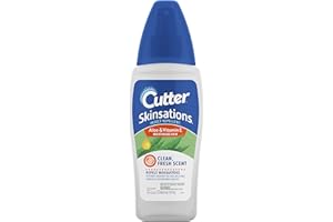 Cutter Skinsations Insect Repellent, Mosquito Repellent, Repels Mosquitoes, 7% DEET, 6 fl Ounce (Pump Spray)