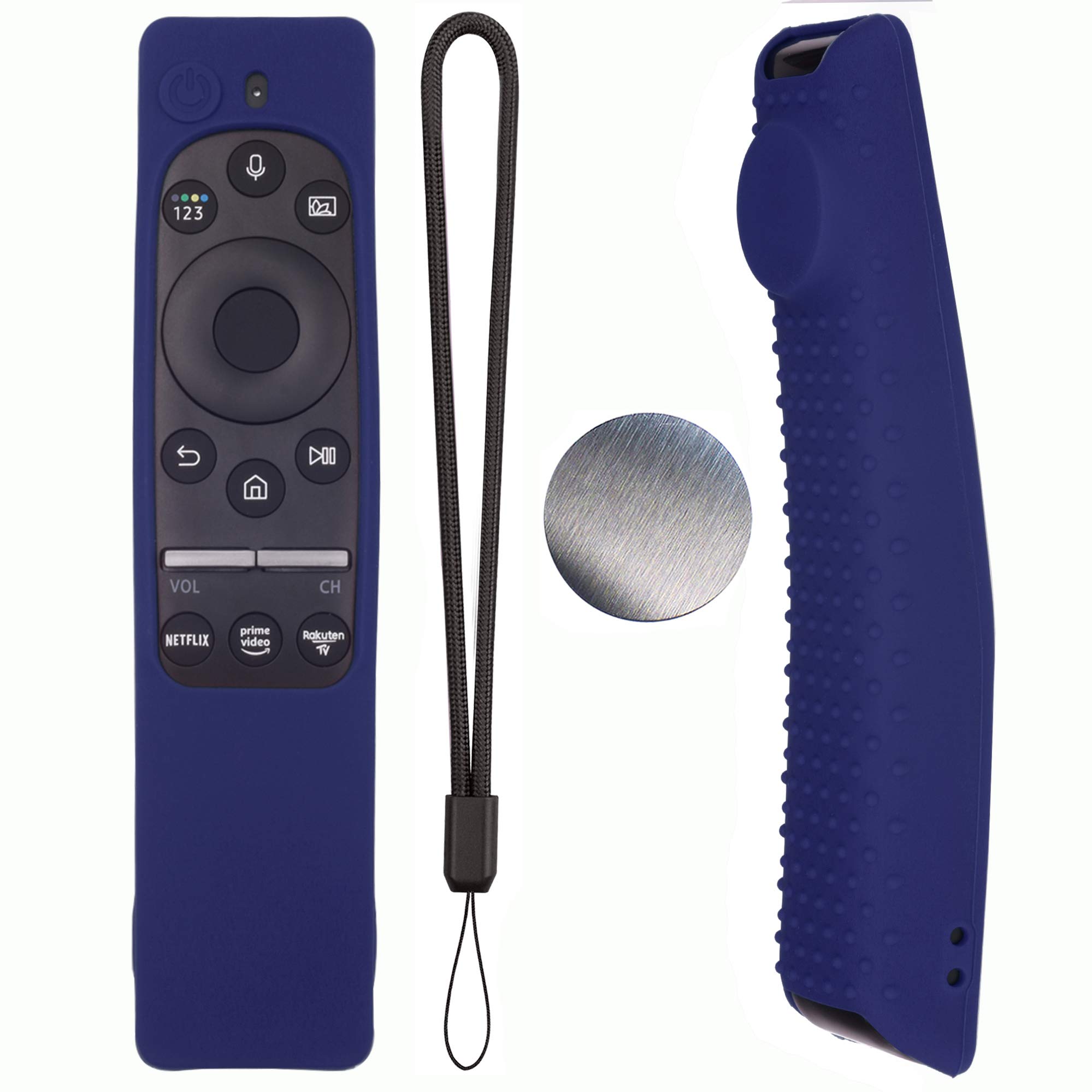 Photo 1 of Silicone Protecitve Case Cover for Samsung Smart TV Remote Control BN59 Series, with Magnet Anti-Lost Shockproof Soft Anti Slip Samsung Remote Control Cover (Midnight Blue)