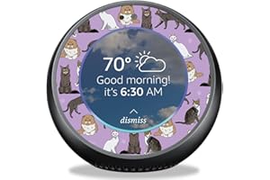 MIGHTY SKINS MightySkins Skin Compatible with Amazon Echo Spot - Cat Chaos | Protective, Durable, and Unique Vinyl Decal Wrap Cover | Easy to Apply, Remove, and Change Styles | Made in The USA