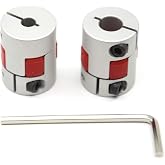 Befenybay 2PCS 5mm to 8mm Aluminium Plum Flexible Shaft Coupling D20 L25 Connector Flexible Coupler for CNC Machine and Servo Stepped Motor（5x8mm）
